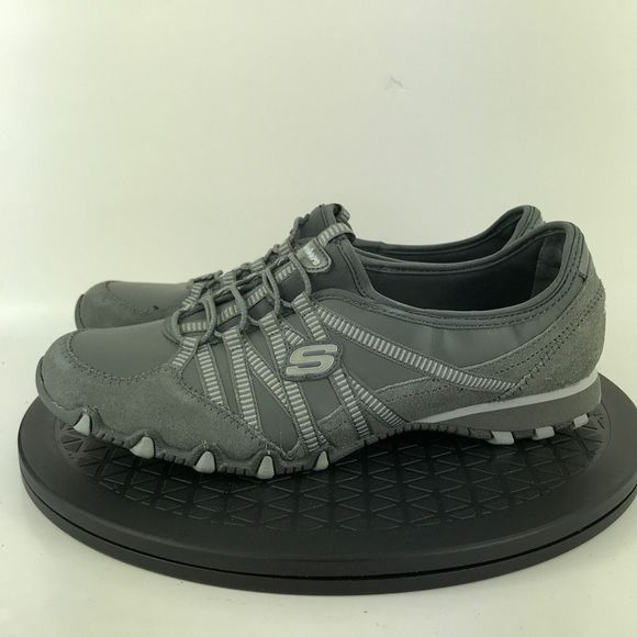 Skechers Biker Dream Come True Gray Slip On Shoes 21140 Women’s Size 8 - Picture 8 of 12